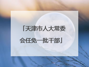 天津市人大常委会任免一批干部